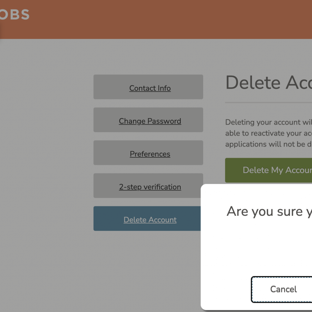 Agree, else you can't apply: prompt you to delete your account.